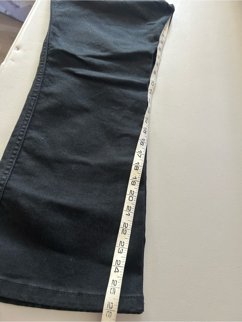 Staud x Wrangler cropped mid rise, boot, cut jeans black Sz 30 - Picture 7 of 12